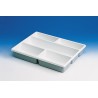 Tidy tray with compartments, PVC, 5 compartments, 400 x 300 x 65 mm, Each