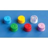 Tamper-evident screw caps (PP) with silicone seal, for micro tubes 780760-64, red, 1000 Pcs.