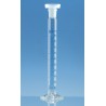 Mixing cylinder, BLAUBRAND®, A, DE-M, 10 ml: 0,2 ml Boro 3.3 NS10/19, PP stopper, Each