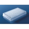 96-well PCR plate, skirted, low profile, clear, black coding, cut corner A12, PP, 50 Pcs.