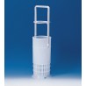 Pipette basket, PE-HD, with handle, for pipette rinsers, height with handle 650 mm, Each