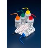 Azlon® DIY safety venting wash bottles- 500ml Vapour-venting with mixed colour caps, 5 Pcs.