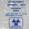 Autoclave Bags, Medium, Clear with Blue Writing, 413x632mm, Pack 200