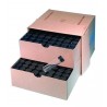 WHEATON® Sample Vials in Lab File® Clear 1A Boro Black Phenolic Cap, PTFE/Rubber Liner 40ml, 72 Pcs.