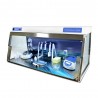 UV cabinet/PCR workstation, double, s. steel work surface, glass sides & front, dual UV protection lamp and UV recirculator