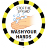Circular "Wash Your Hands" Sticker 300mm x 300mm (WxH) Standard Design