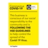 A2 "This Business is Following COVID Guidelines" Poster 420mm x 594mm (WxH) Standard Design
