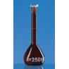 Volumetric Flask, Amber Blaubrand, Class A 10ml W Boro 3.3 Ns 10/19 PP-Stopper Pk 2