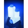 Azlon® Square bottle with blue cap, HDPE 1000ml, 5 Pcs.