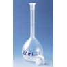 Volumetric flask, PMP, transparent, 1000 ml, NS 24/29, PP stopper, Each