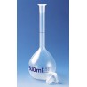 Volumetric flask, PMP (TPX) clear, 1000 ml, NS 24/29, PP stopper, Each