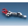 Burette clamp, Zinc alloy, nickel-plated for 2 burettes, clamp PVC-coated, Each