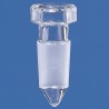 Conical joint stopper, Boro 3.3, NS 10/19, hollow, hexagonal grip, Each