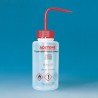 Wash bottle, PE-LD, wide-neck, 500 ml, Methanol, green, 5 Pcs.